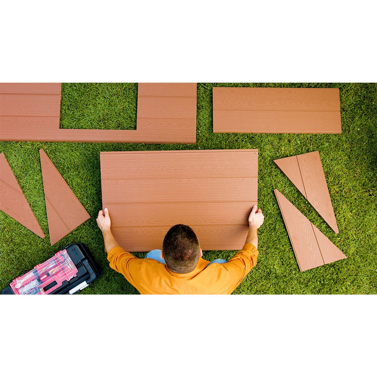 Bodega de Jardín Resina Marrón Mate 125x205 Cm