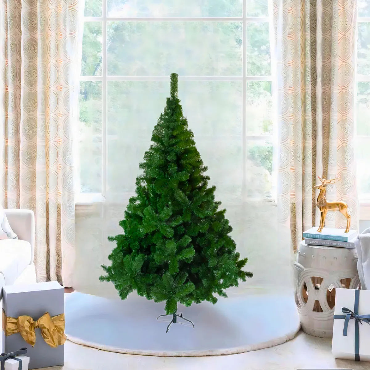 Árbol de navidad tradicional Expreso Polar Tronador De lujo de 1.5m verde