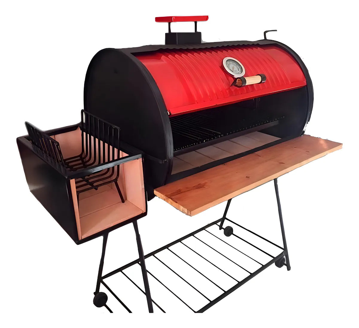 Tambor Full Móvil Parrilla Color Negro y Rojo (ENVÍO GRATIS)
