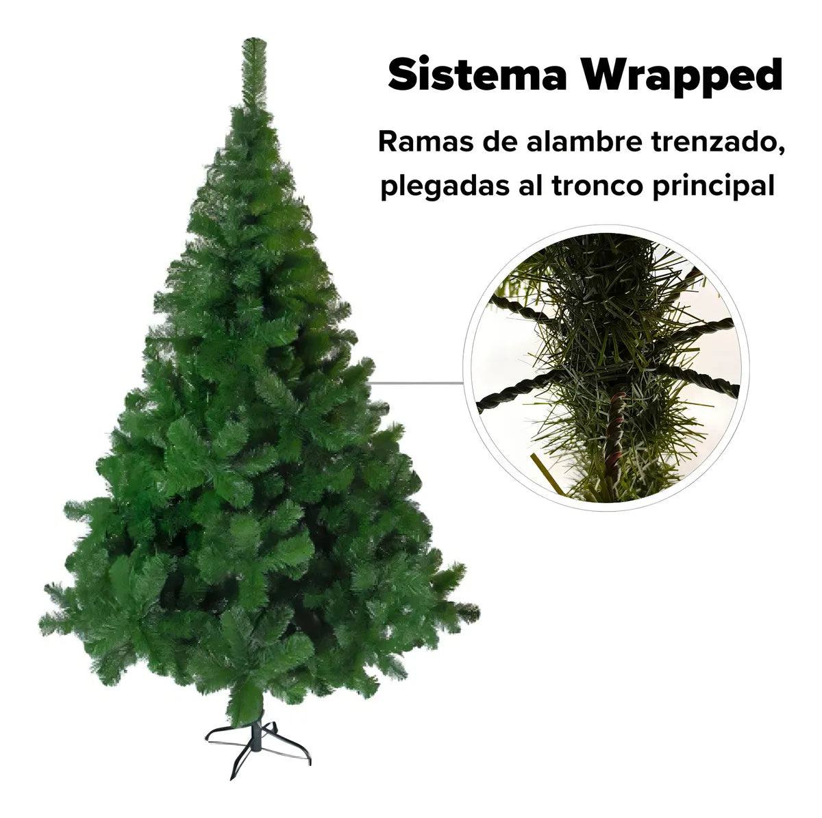 Árbol de navidad tradicional Expreso Polar Tronador De lujo de 1.5m verde