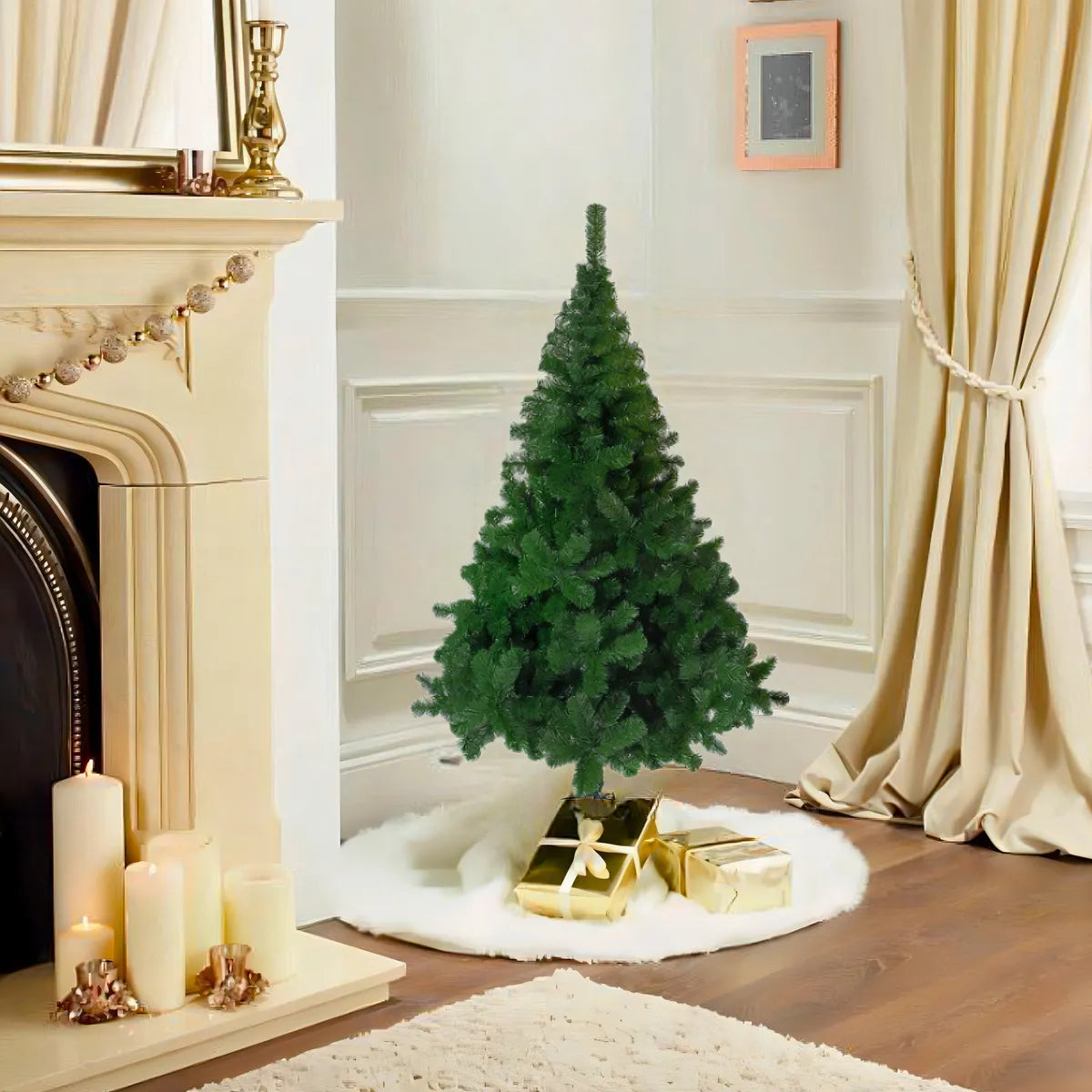 Árbol de navidad tradicional Expreso Polar Tronador De lujo de 1.5m verde