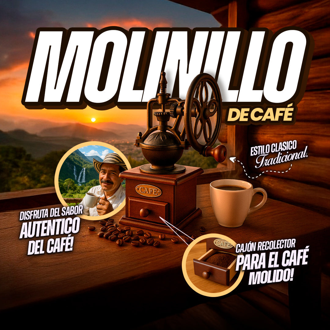 Molino de Café con Estilo Clásico (ENVÍO GRATIS)