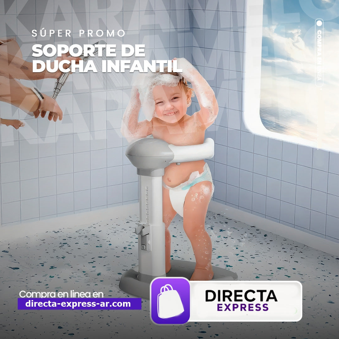 Soporte de Ducha Infantil | Altura Regulable | Seguro y Práctico (ENVÍO GRATIS)