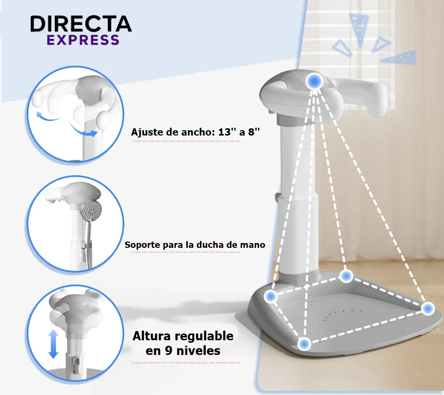 Soporte de Ducha Infantil | Altura Regulable | Seguro y Práctico (ENVÍO GRATIS)