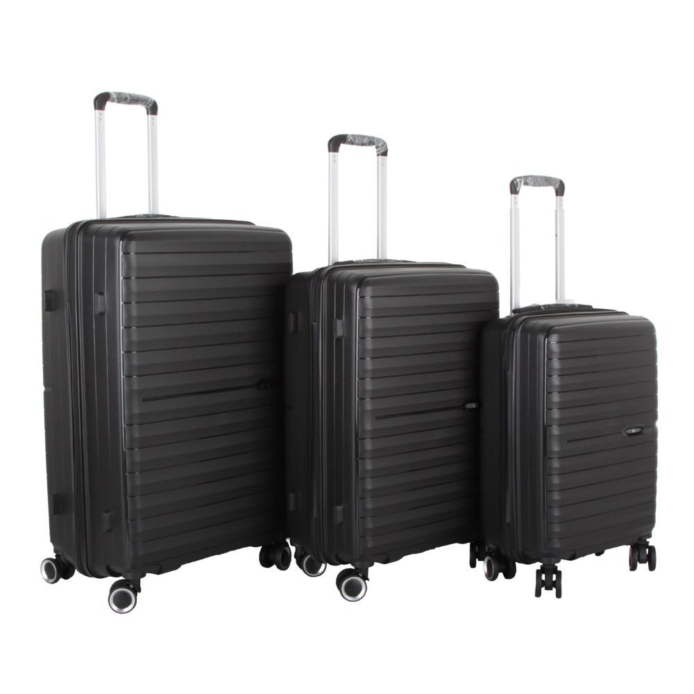 Kit 3 Valijas de Viaje Express Home PP13 – 20”, 24” y 28” – Color Negro