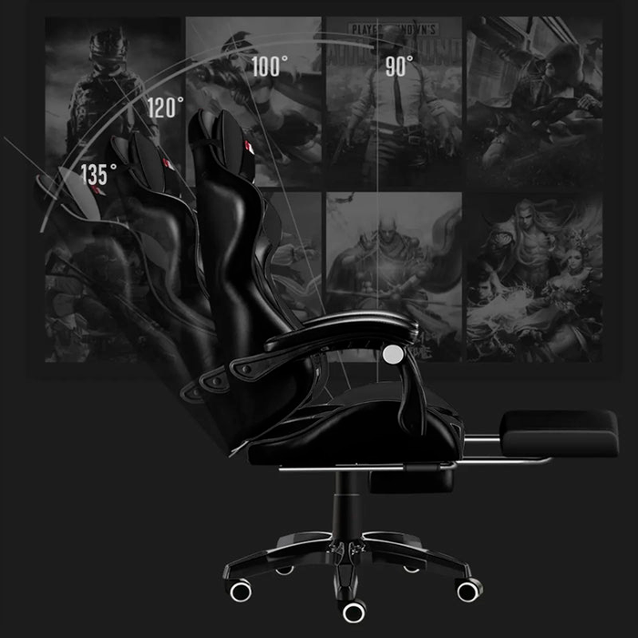 Silla Gamer Ergonómica Presidencial Reclinable Con Reposapiés Videojuego Pc Profesional