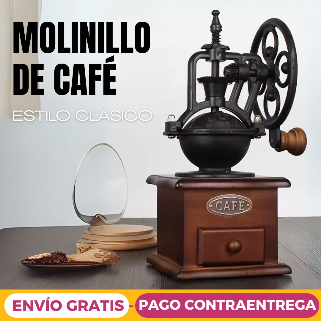 Molino de Café con Estilo Clásico (ENVÍO GRATIS)