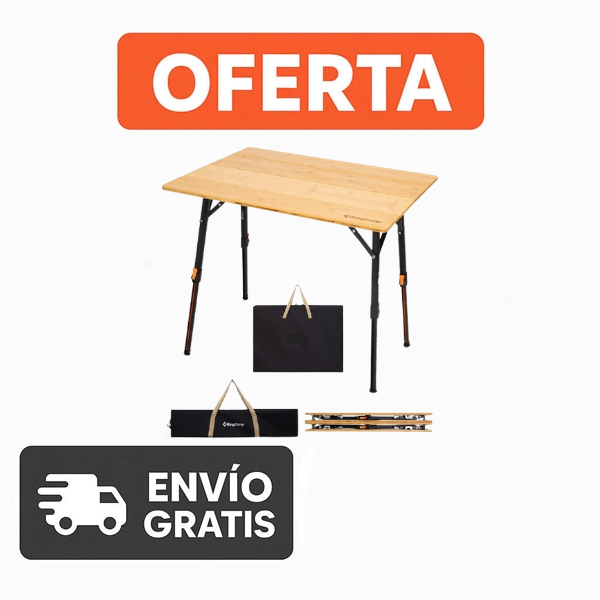 Mesa Plegable de Altura Ajustable 256x197 CM (2-3 Personas)