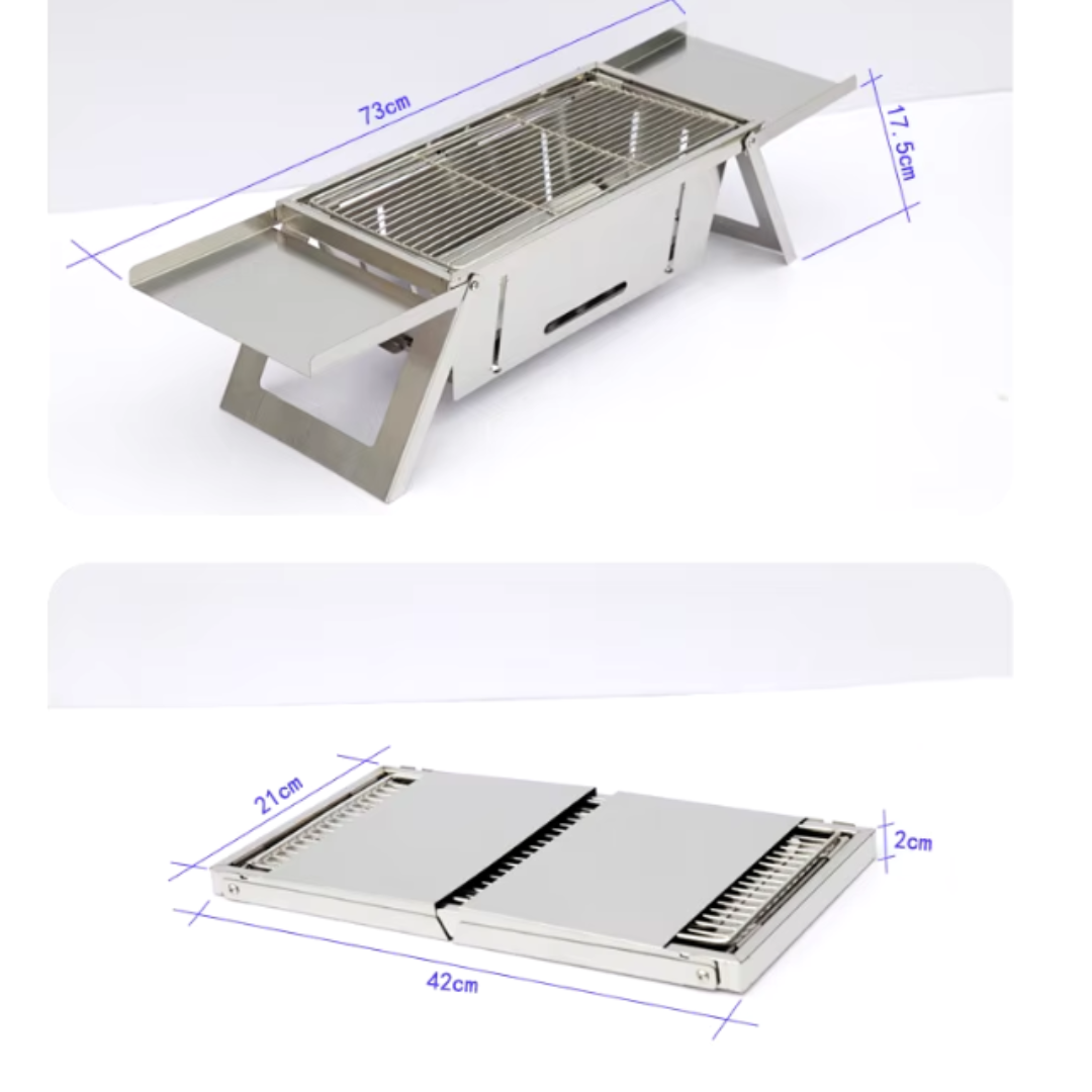 Parrilla Portátil Plegable de Acero Inoxidable (ENVÍO GRATIS)