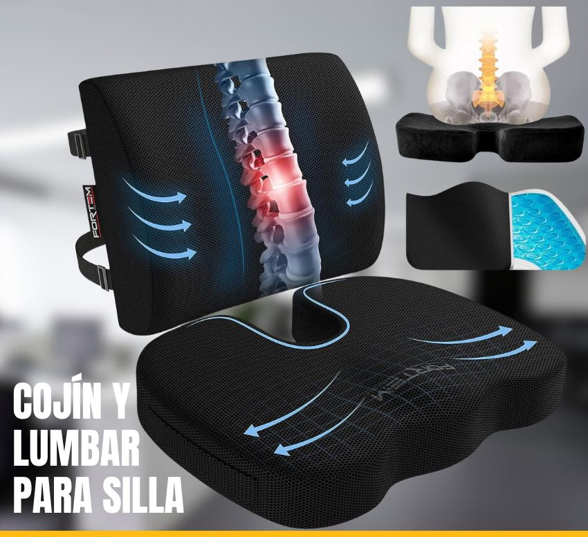 Cojín y Lumbar Para Silla [ENVÍO GRATIS]