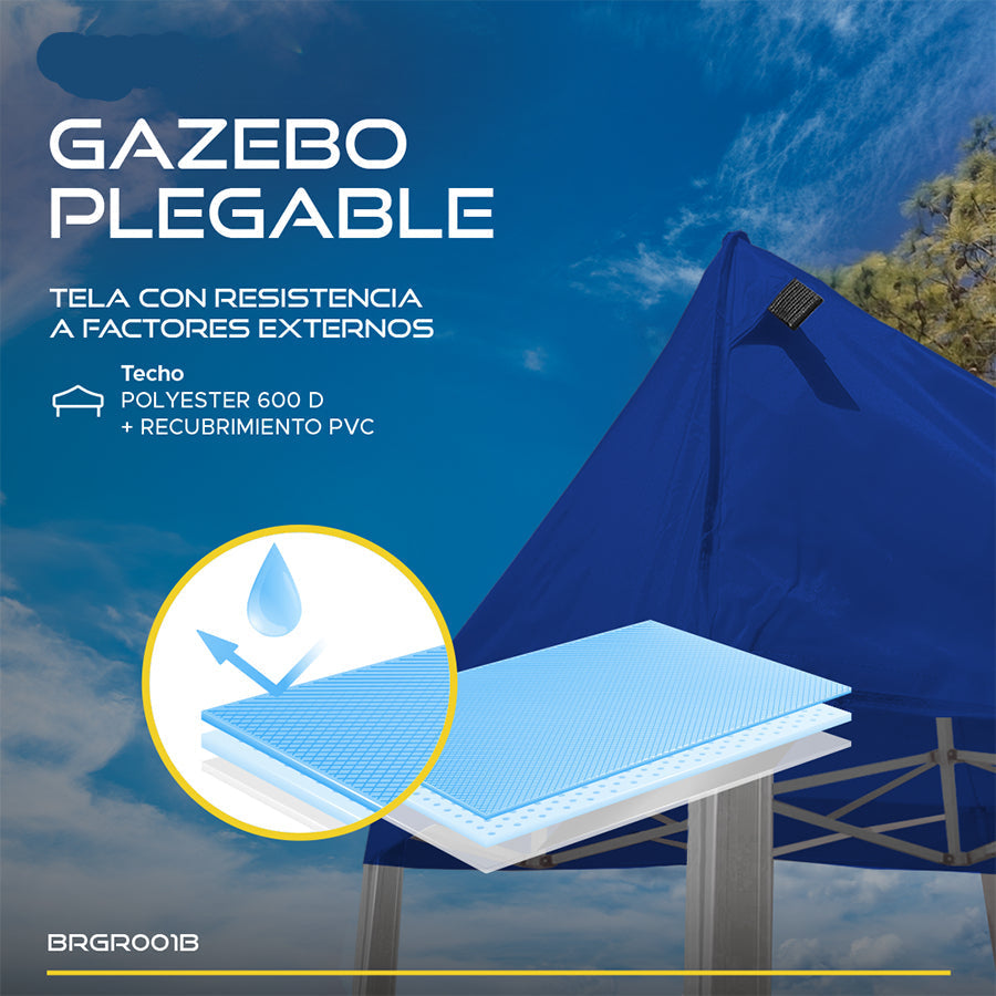 Gazebo 3x3 Metros Autoarmable Plegable Exterior (ENVÍO GRATIS)