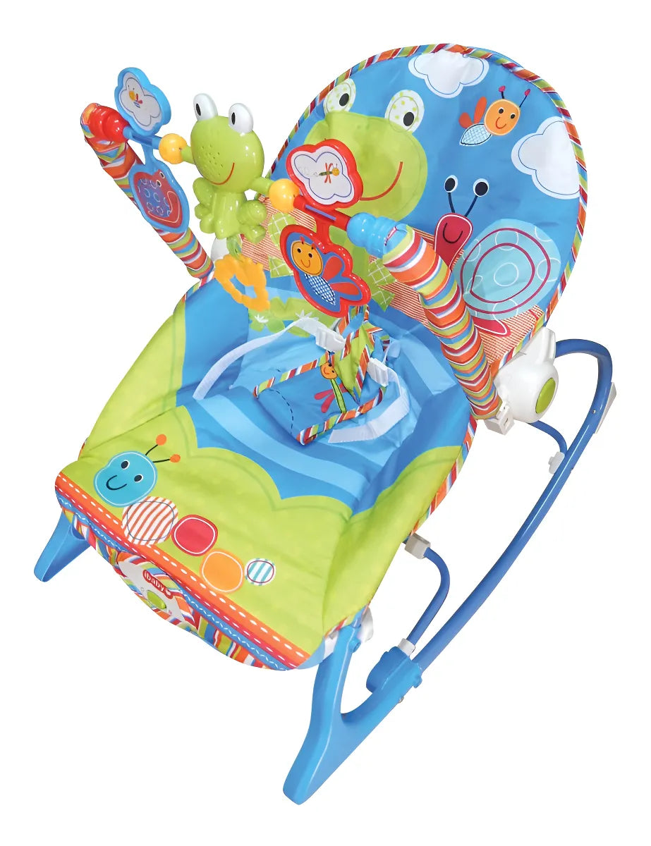 Silla Mecedora Para Bebé  Eléctrica Animales Celeste (ENVÍO GRATIS)