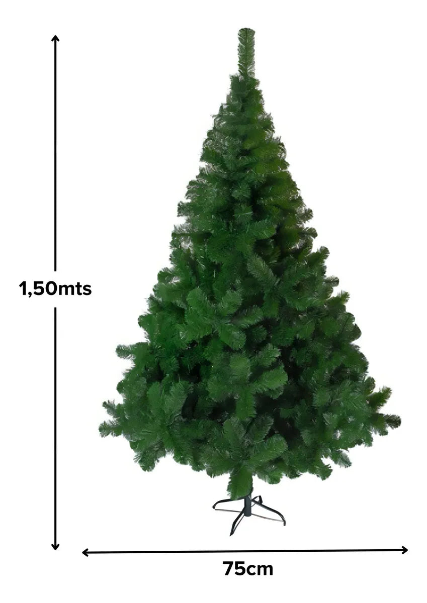 Árbol de navidad tradicional Expreso Polar Tronador De lujo de 1.5m verde