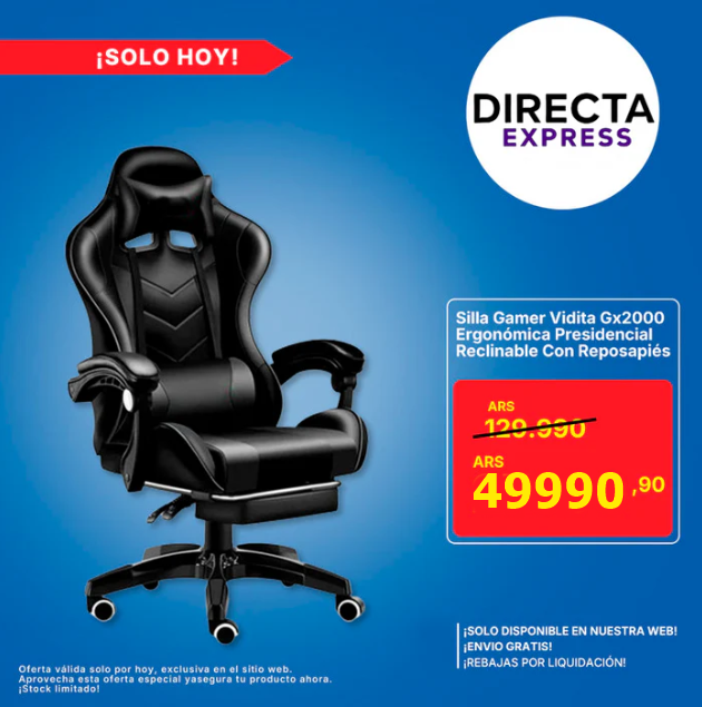 Silla Gamer Ergonómica Presidencial Reclinable Con Reposapiés Videojuego Pc Profesional