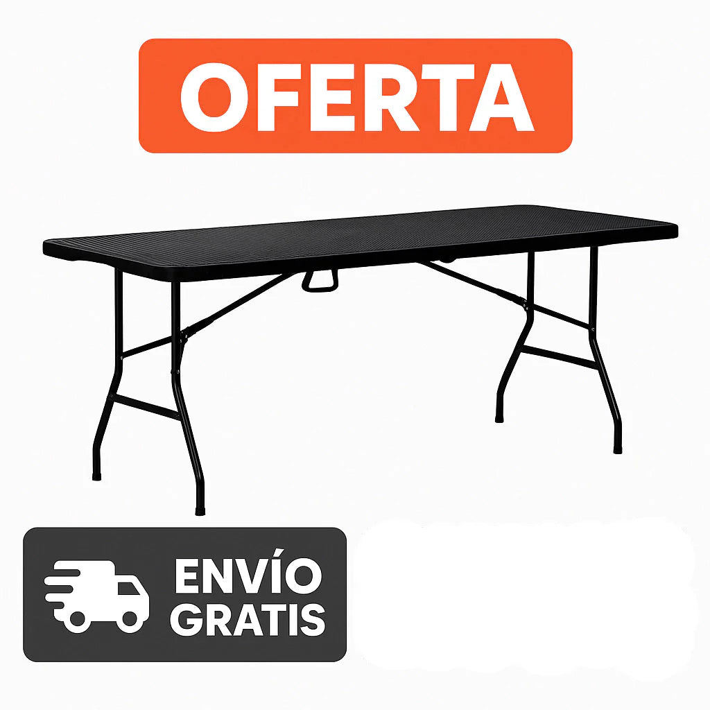 Mesa Rectangular 1.80 M. Plegable Interior (ENVÍO GRATIS)